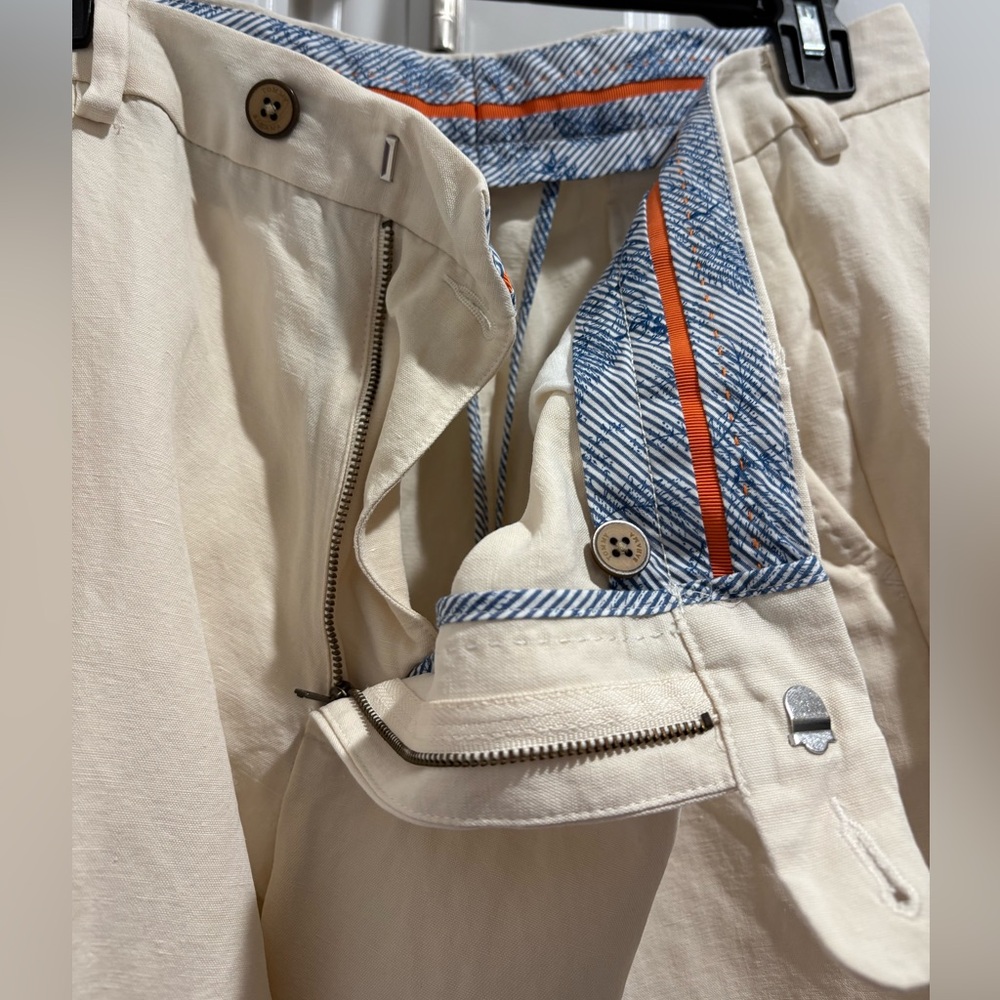 Tommy Bahama Men's Tan Linen Pants - Picture 3 of 6